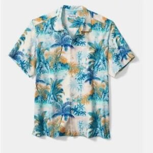 Tommy Bahama Mangrove Jungle Silk Camp Shirt Men's XXL Tropical Button Up